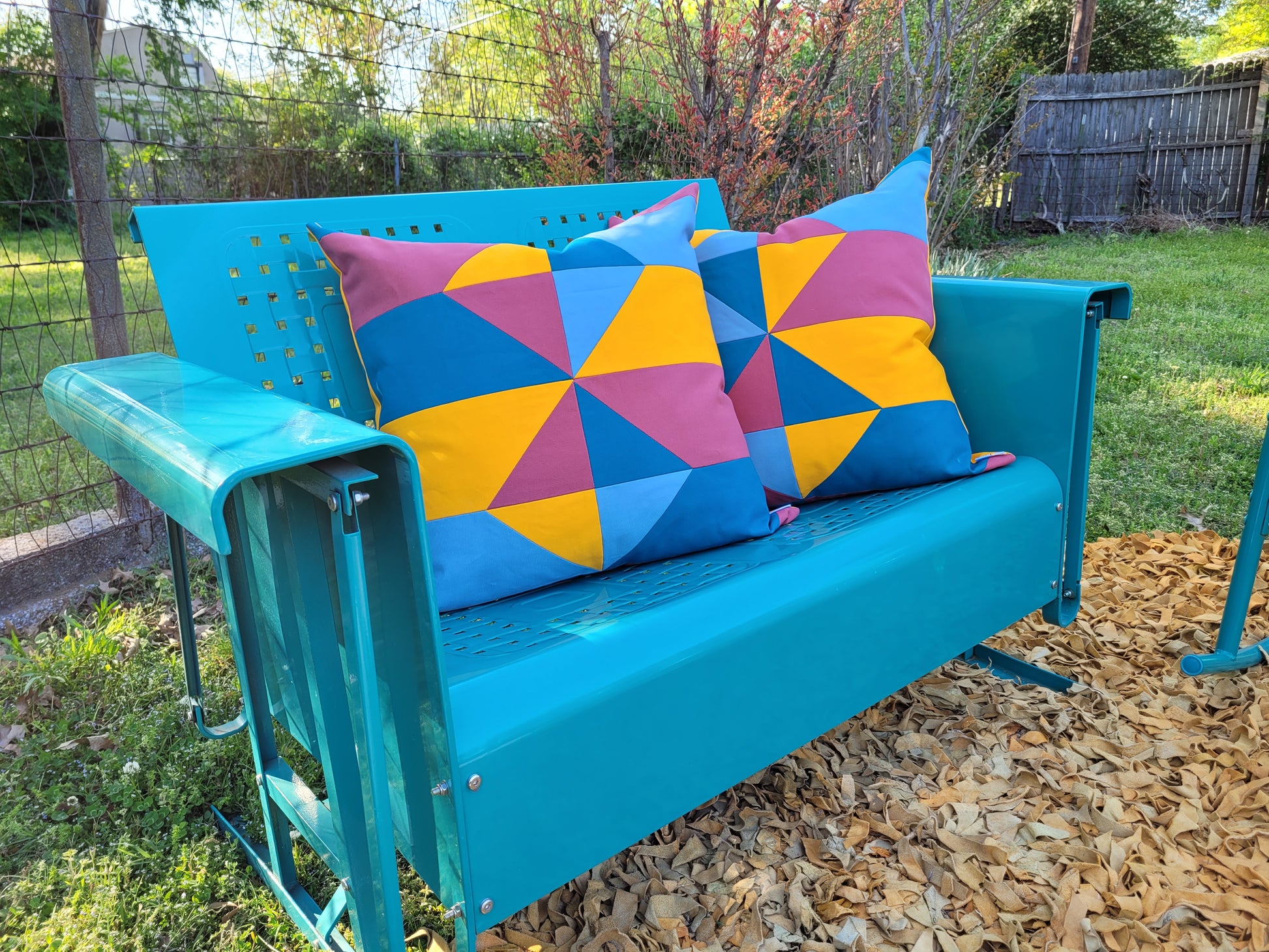 50s Mod Geometric Outdoor Throw Pillow 24"