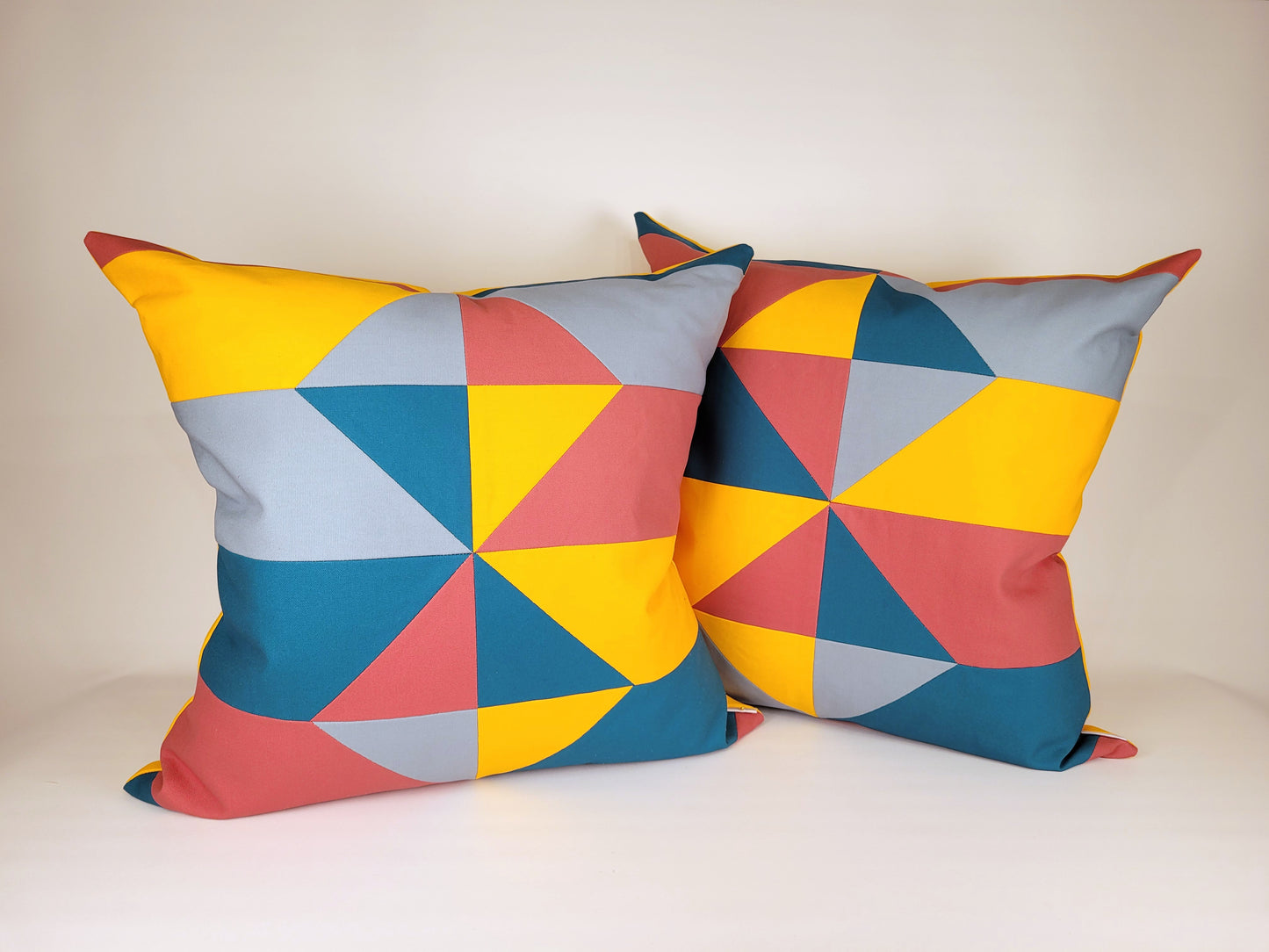 50s Mod Geometric Outdoor Throw Pillow 24"